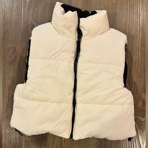 Elegant Cream Puffer Vest for Women